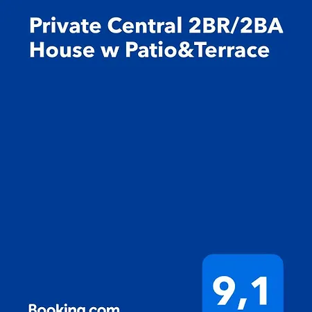 Private 2br/2ba House W Patio&terrace